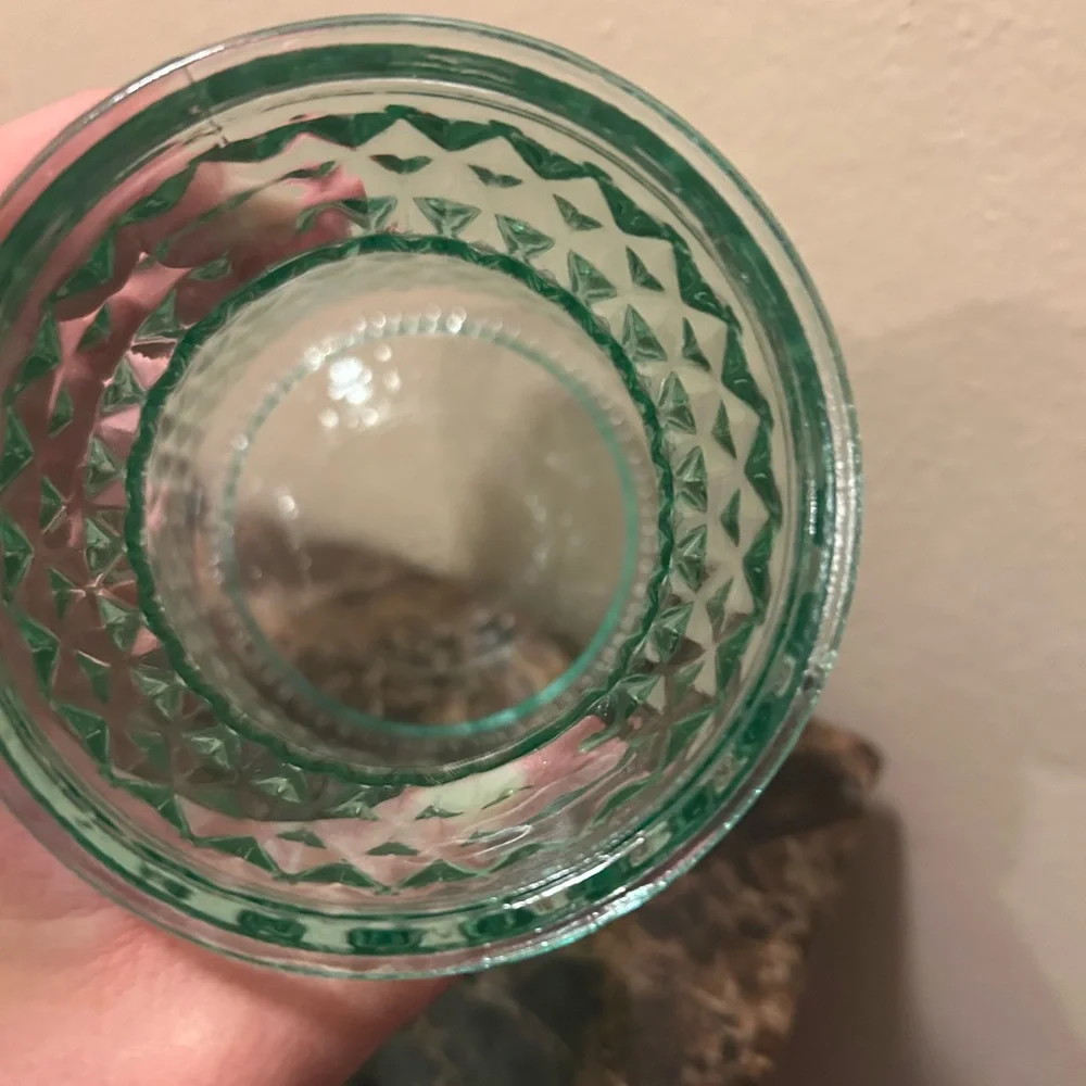 Green Diamond Pattern Vase, Flower Knob Vase Bouquet Vases Small Glass